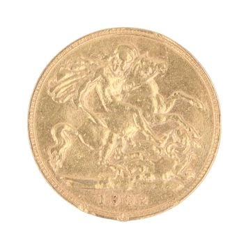 1902 Edward VII Half Sovereign Coin