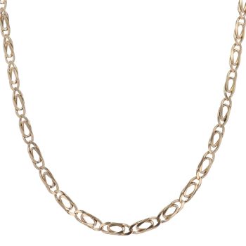 9ct Yellow Gold Fancy Curb Chain 20"