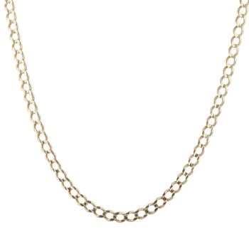 9ct Yellow Gold Curb Chain 22"