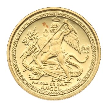 2014 1/10oz Elizabeth II Isle of Man Angel Coin Boxed
