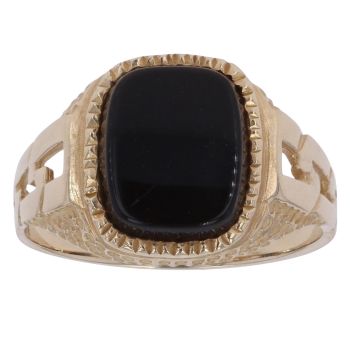 9ct Yellow Gold Onyx Signet Ring