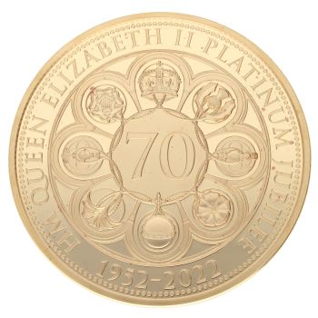 2022 5oz Elizabeth II Her Majesty The Queens Platinum Jubilee 1952-2022 Guernsey Coin