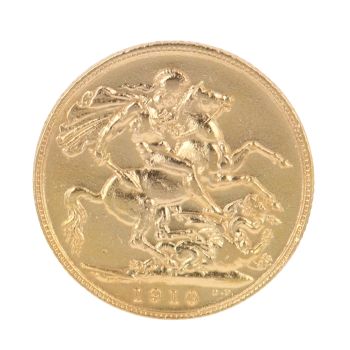 1910 Edward Full Sovereign Coin