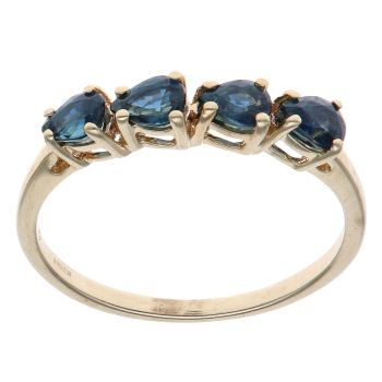 9ct Yellow Gold Sapphire Four Stone Fancy Ring