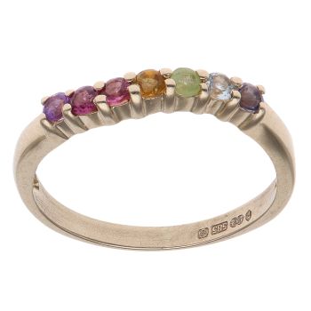 14ct Yellow Gold Multi Gemstone Fancy Ring
