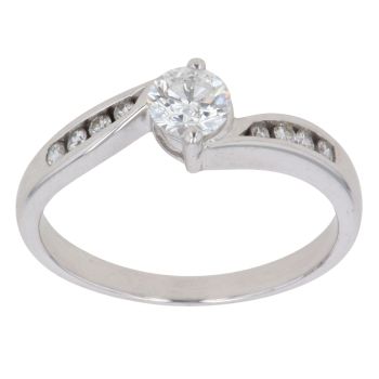 18ct White Gold 0.50ct Brilliant Cut Diamond Solitaire Ring