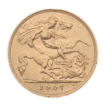 1907 Edward VII Half Sovereign Coin