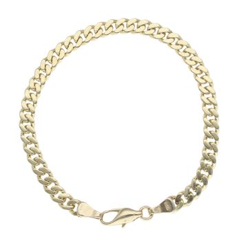 14ct Yellow Gold Curb Bracelet 7.5"