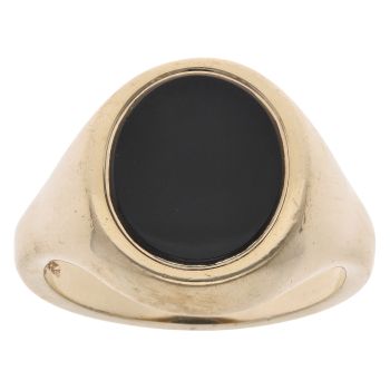 9ct Yellow Gold Onyx Signet Ring