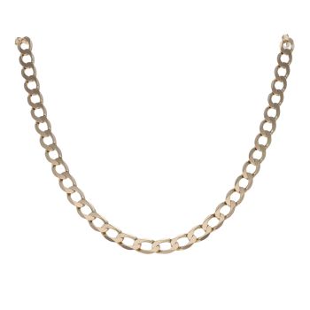 9ct Yellow Gold Curb Chain 22"