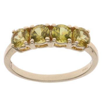 9ct Yellow Gold Yellow Sapphire Four Stone Ring
