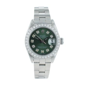Rolex Custom Oyster Perpetual Date Pre Owned Watch Ref 69190