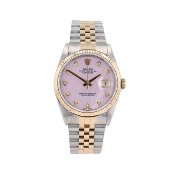 Rolex Custom Datejust Pre Owned Watch Ref 16233