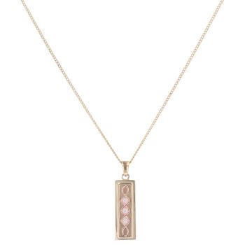 9ct Yellow And Rose Gold 0.06ct Diamond Queen Elizabeth Limited Edition Pendant And Chain 18"