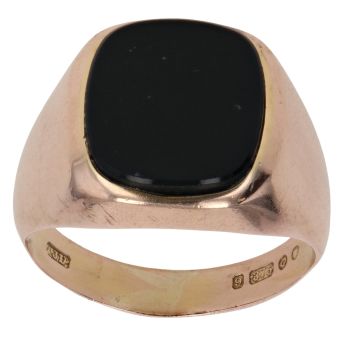 9ct Yellow Gold Onyx Signet Ring