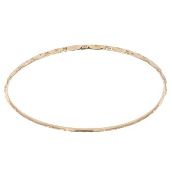 9ct Yellow Gold Patterned Bangle