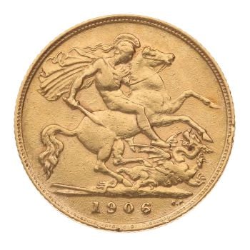 1906 Edward VII Half Sovereign Coin