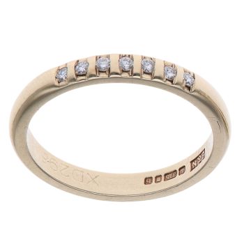 9ct Yellow Gold 0.15ct Brilliant Cut Diamond Wedding Band