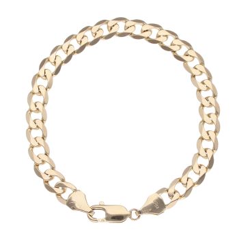 9ct Yellow Gold Curb Bracelet 9"