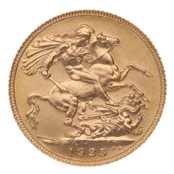 1925 George V Large Head UK Full Sovereign Coin