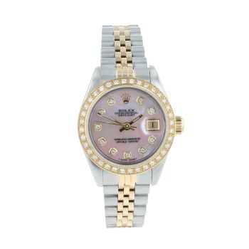 Rolex Custom Datejust Pre Owned Watch Ref 69173