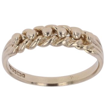 9ct Yellow Gold One Row Keeper Ring