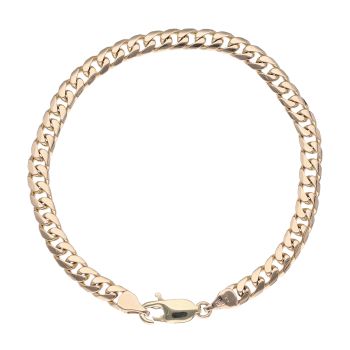 9ct Yellow Gold Curb Bracelet 8"