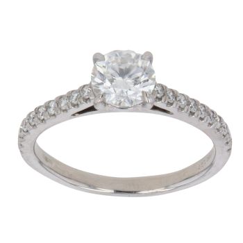 Platinum 1.32ct Brilliant Cut Lab Grown Diamond Solitaire Ring