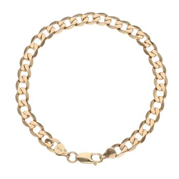 9ct Yellow Gold Curb Bracelet 9"