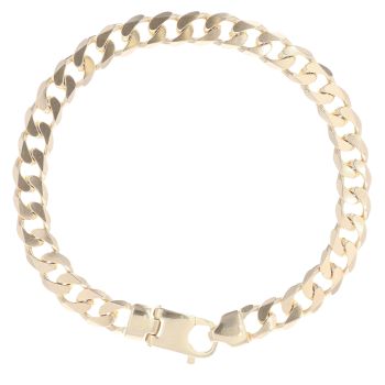 9ct Yellow Gold Curb Bracelet 8"
