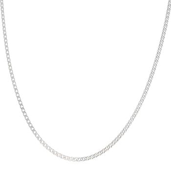 Silver Double Curb Chain 24"