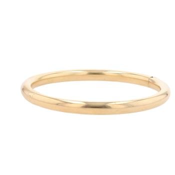 18ct Yellow Gold Plain Hinged Bangle
