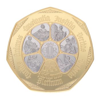 2022 Elizabeth II Platinum Jubilee Gold Masterpiece Jersey Coin