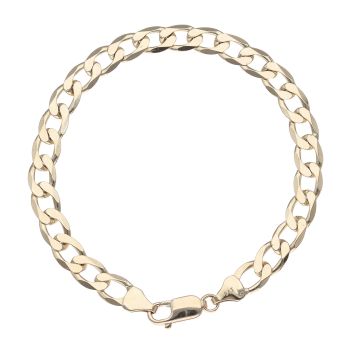 9ct Yellow Gold Curb Bracelet 8"