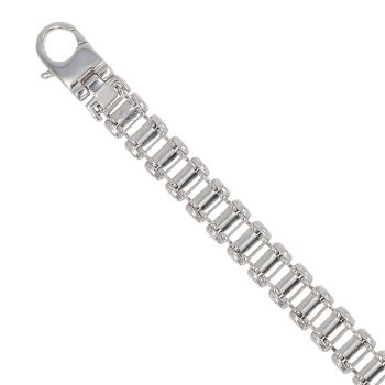 9ct White Gold Fancy Bracelet 6.5"