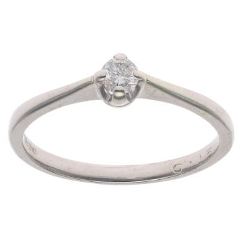 9ct White Gold 0.15ct Brilliant Cut Diamond Solitaire Ring