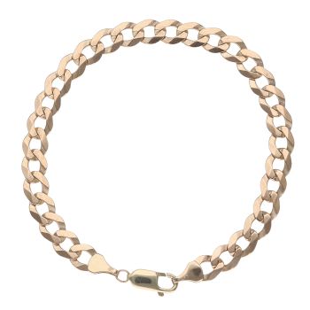 9ct Yellow Gold Curb Bracelet 8"