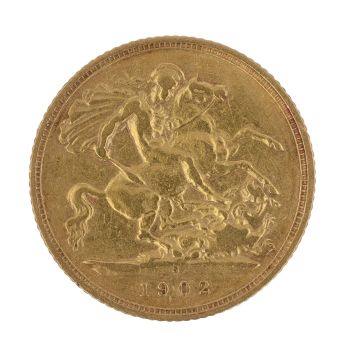 1902 Edward VII Half Sovereign Coin