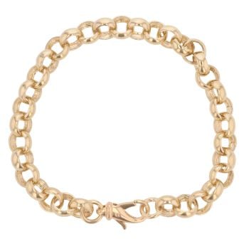 9ct Yellow Gold Belcher Bracelet 8.5"