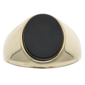 9ct Yellow Gold Onyx Signet Ring
