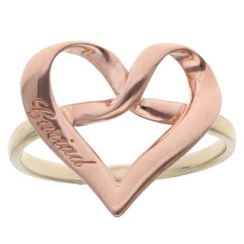 9ct Yellow and Rose Gold Clogau Heart Ring