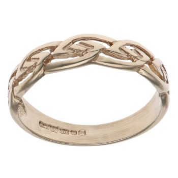 9ct Yellow Gold Celtic Wedding Band 3mm