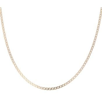 9ct Yellow Gold Fancy Curb Chain 18"