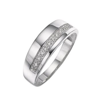 Sterling Silver 0.07ct Diamond Ring