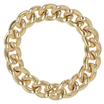 18ct Yellow Gold Curb Bracelet 8"