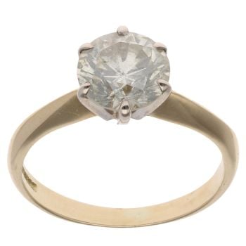 18ct Yellow Gold 1.75ct Brilliant Cut Diamond Solitaire Ring