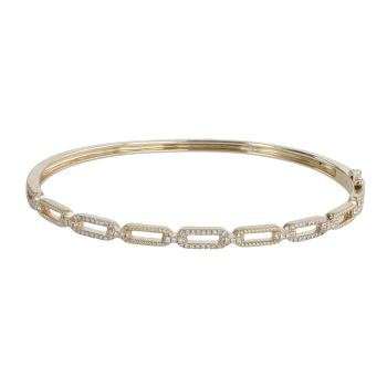 9ct Yellow Gold 0.40ct Brilliant Cut Diamond Bangle