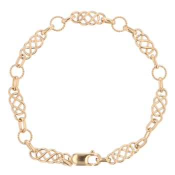 9ct Yellow Gold Celtic Fancy Bracelet 7.5"