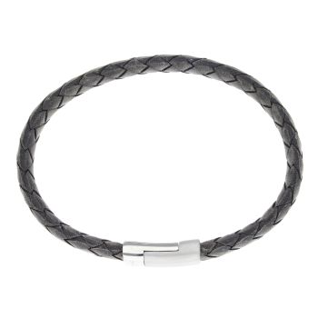 Unique & Co Black Leather Bracelet