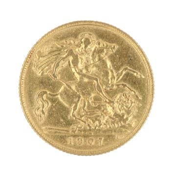 1907 Edward VII Half Sovereign Coin